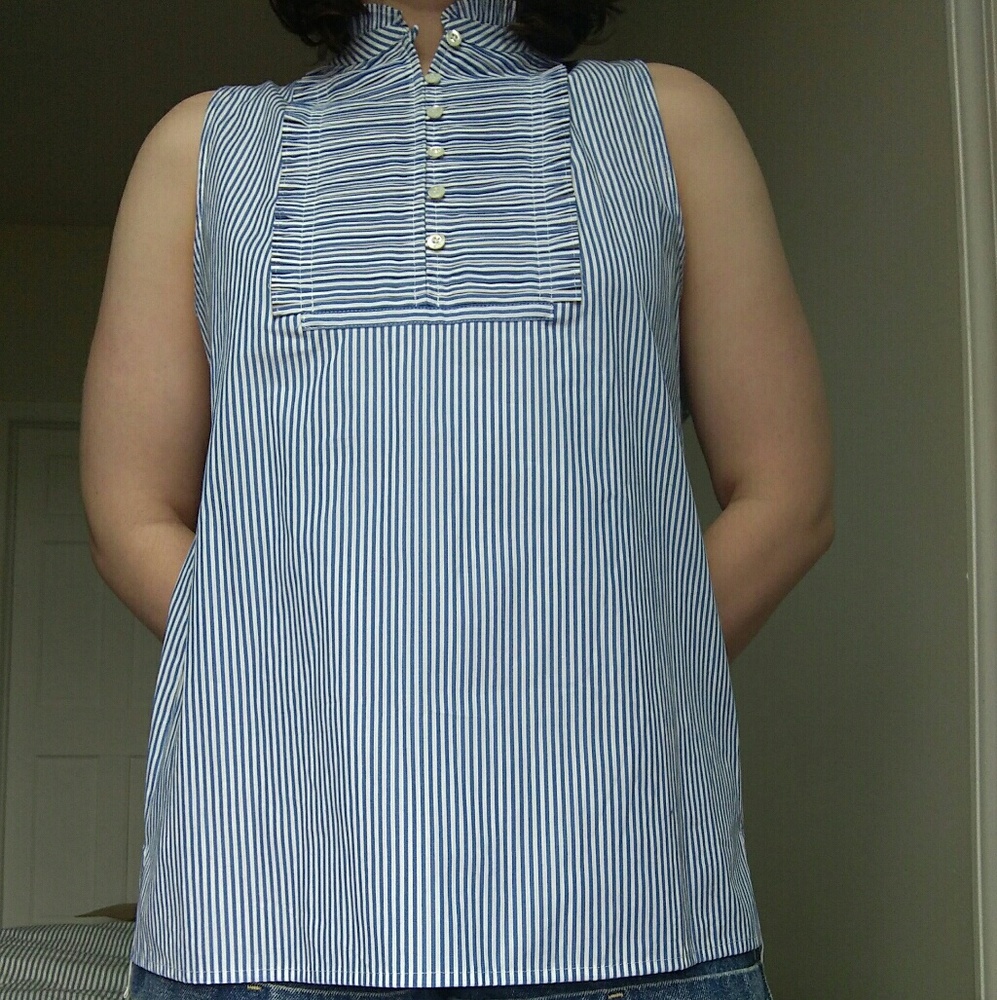 J Crew striped blouse 💙